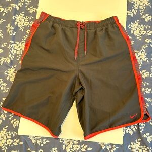 Nike Swim‎ Trunks - Black & Fluorescent Orange (XL)